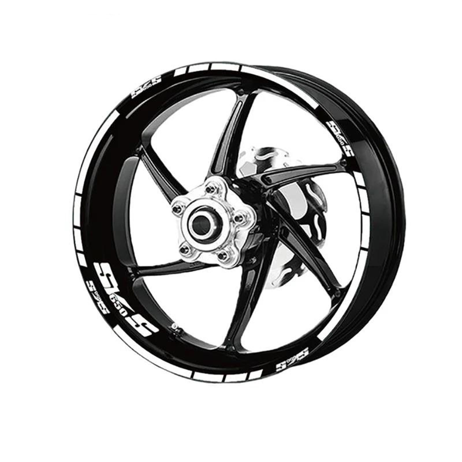 Motorcycle Wheel Stickers Reflective Decals Rims for Suzuki SV650 SV 650 SV650S 650S(Style 6)