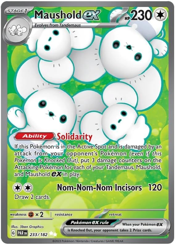 Maushold ex 233/182 Ultra Rare Pokemon Card | Paradox Rift Set | Scarlet & Violet Series | Titan Authenticated
