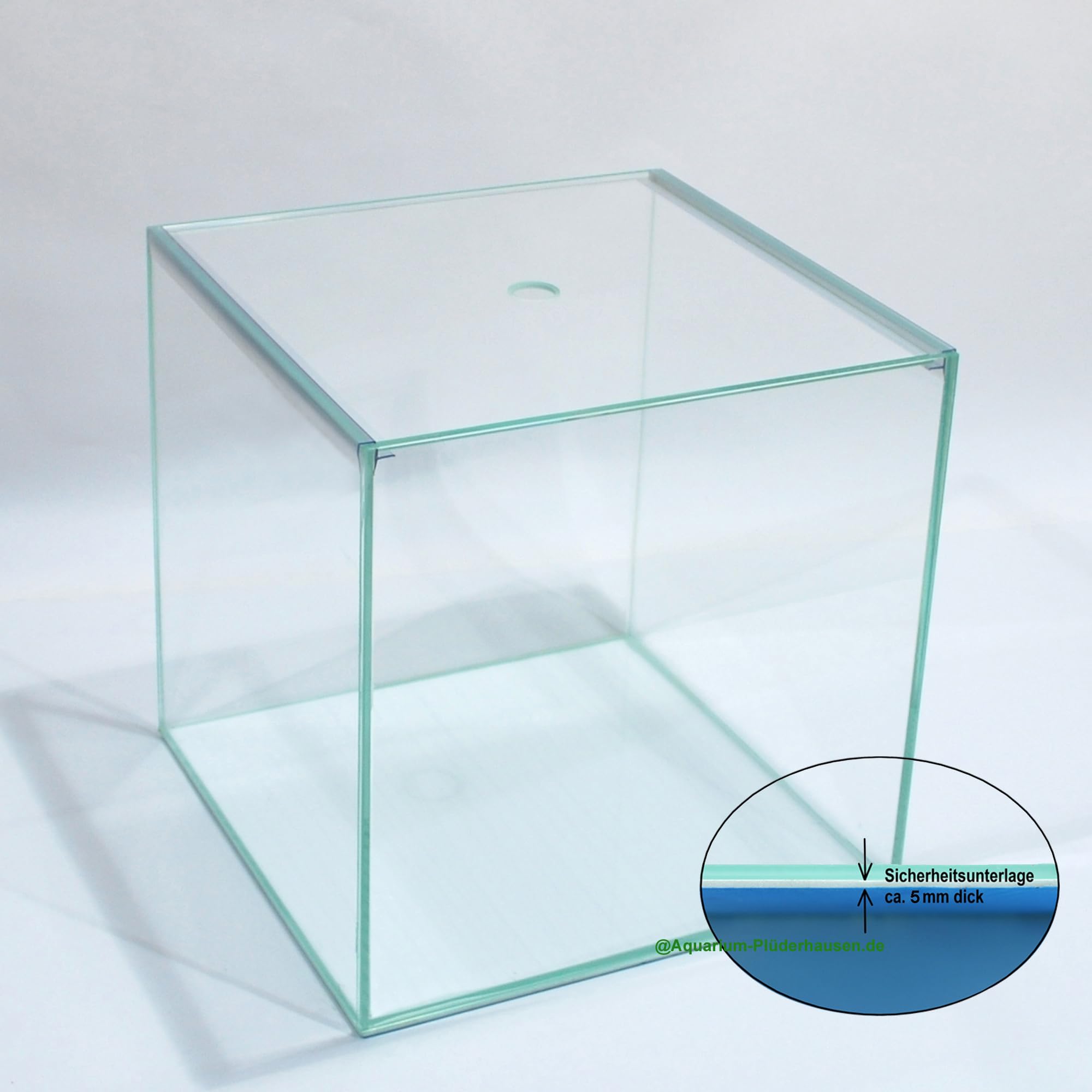 Glas-Aquarium Würfel 30×30×30 cm Ultra Clear Weißglas Nano Cube