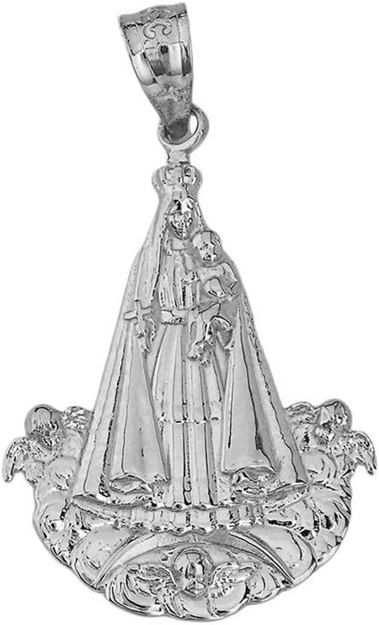 Certified 10k Gold Our Lady of Charity Nuestra Señora de la Caridad del Cobre Charm Pendant