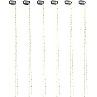 Vista 12 de Chunyin - 6 piezas de cadenas de cabello con strass para mujer, joyería de cabello con encanto de perla, accesorios de joyería con cristales, clips