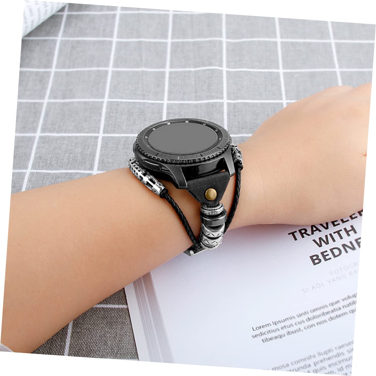 SHINEOFI 1 Pieza Correa de Reloj de Inoxidable para Diseño de Cadena Trenzada Banda de Reemplazo para Smartwatch y Profesional Compatible con Galaxy Watch
