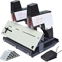Portable Automatic Stapler Desk,Automatic Sad-dle Binder & Electric Desktop Stapler - A3 Flat Stitch Machine with Jam Protection for Book Binding & Graphic Stores Double