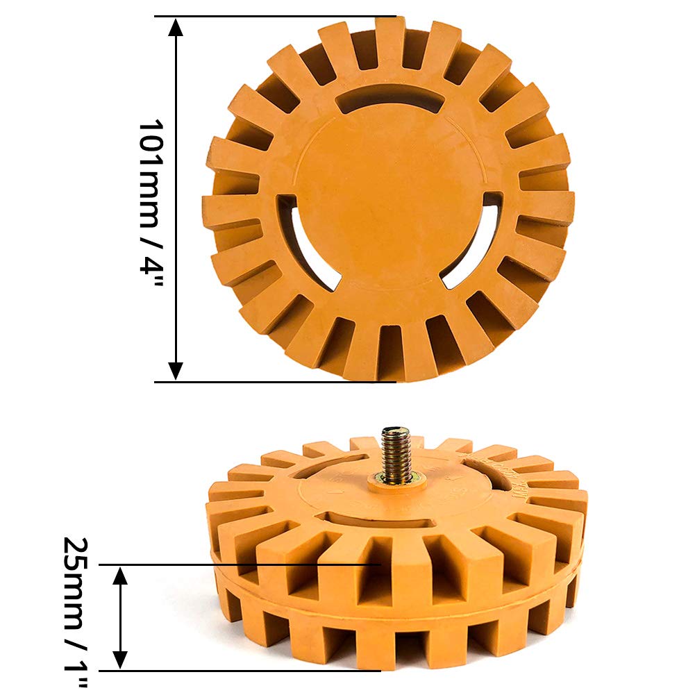 Kit Rimozione Adesivi Con 2 Ruote In Gomma Da 3.5" E Raschietto | Per Auto, Barche E Vetri - Foto 5