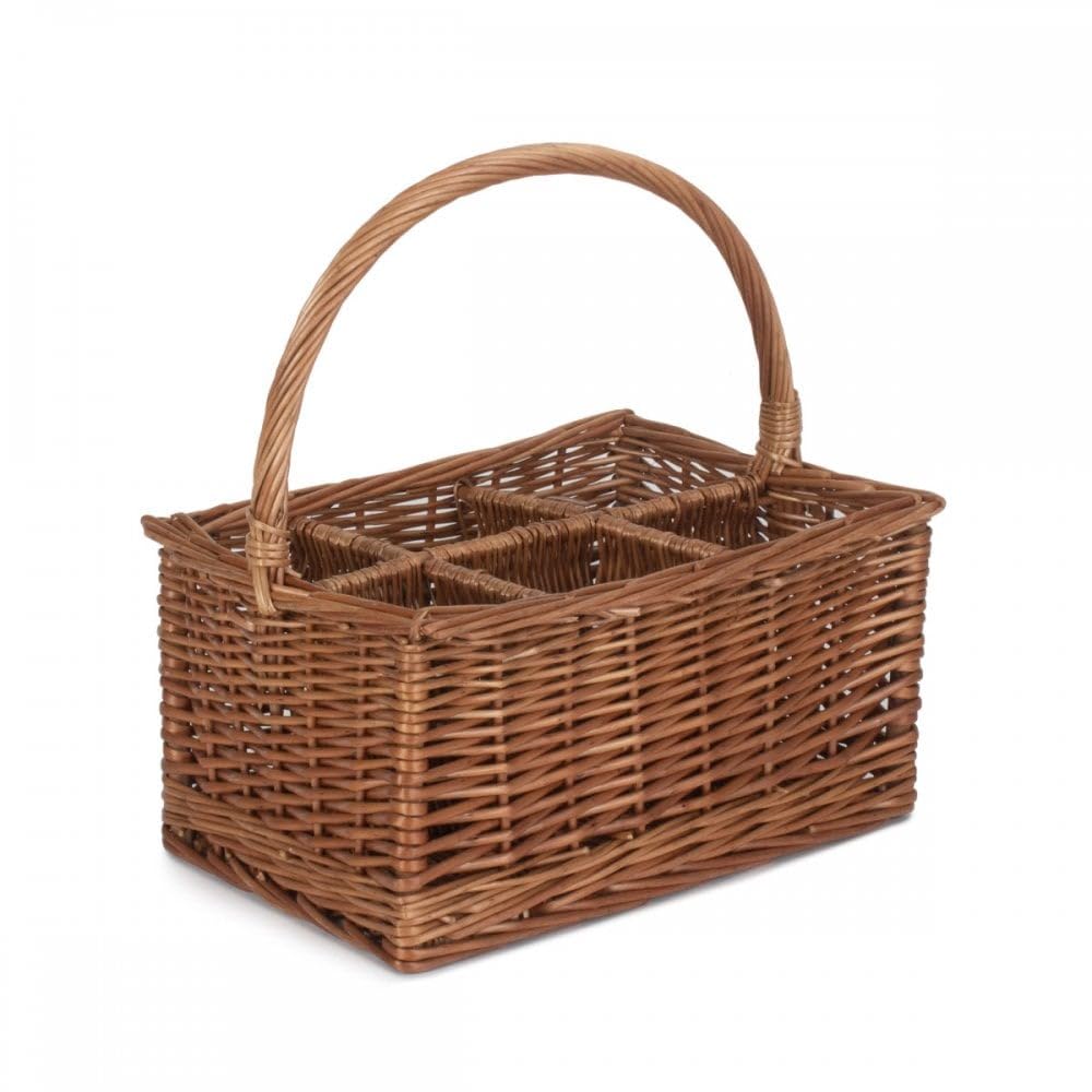 Red Hamper Podwójne gotowane na parze 6 Uchwyt na butelkę Napoje Kosz