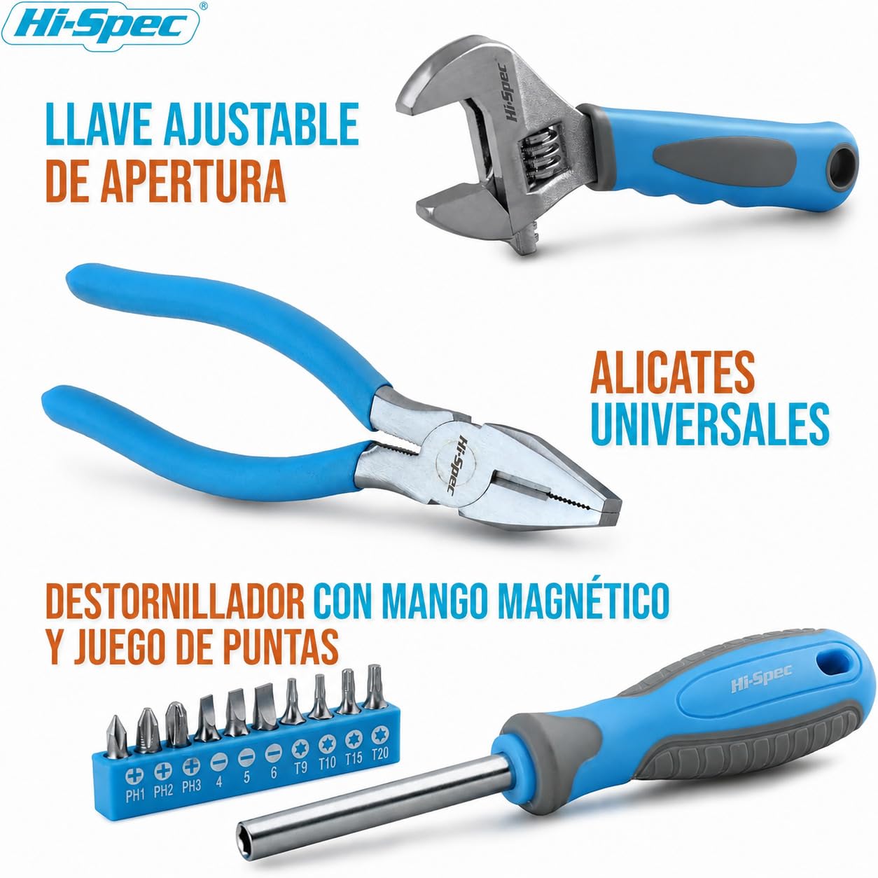 Hi-Spec Maletín de Herramientas Manuales para Hogar y Oficina Pequeño