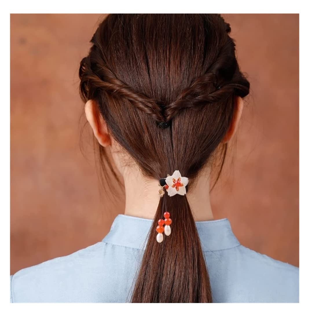 RUVOO Haargummi Scrunchies Haarschmuck Blume Haarring Platte Haarball Kopfband Haar Langlebiger Haarschmuck Haargummis Haarschmuck