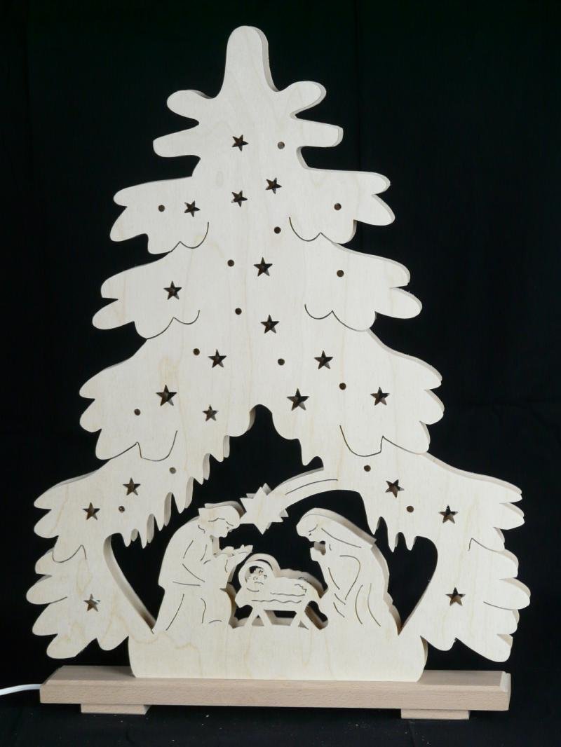 Voûte électrique crèche en bois pour illuminer vos fêtes