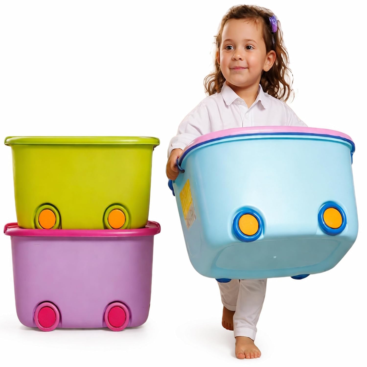 UCRAVO 45 Litre Rolling Storage...