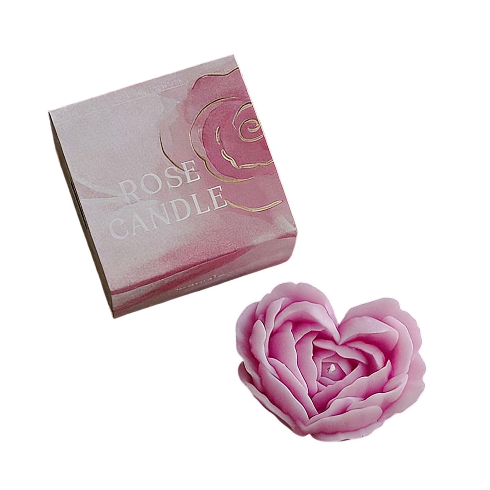 ZEPFJHE Rose Heart Shape Scented Soy Wax for Home Decor Stress Relief Heart Rose Scented