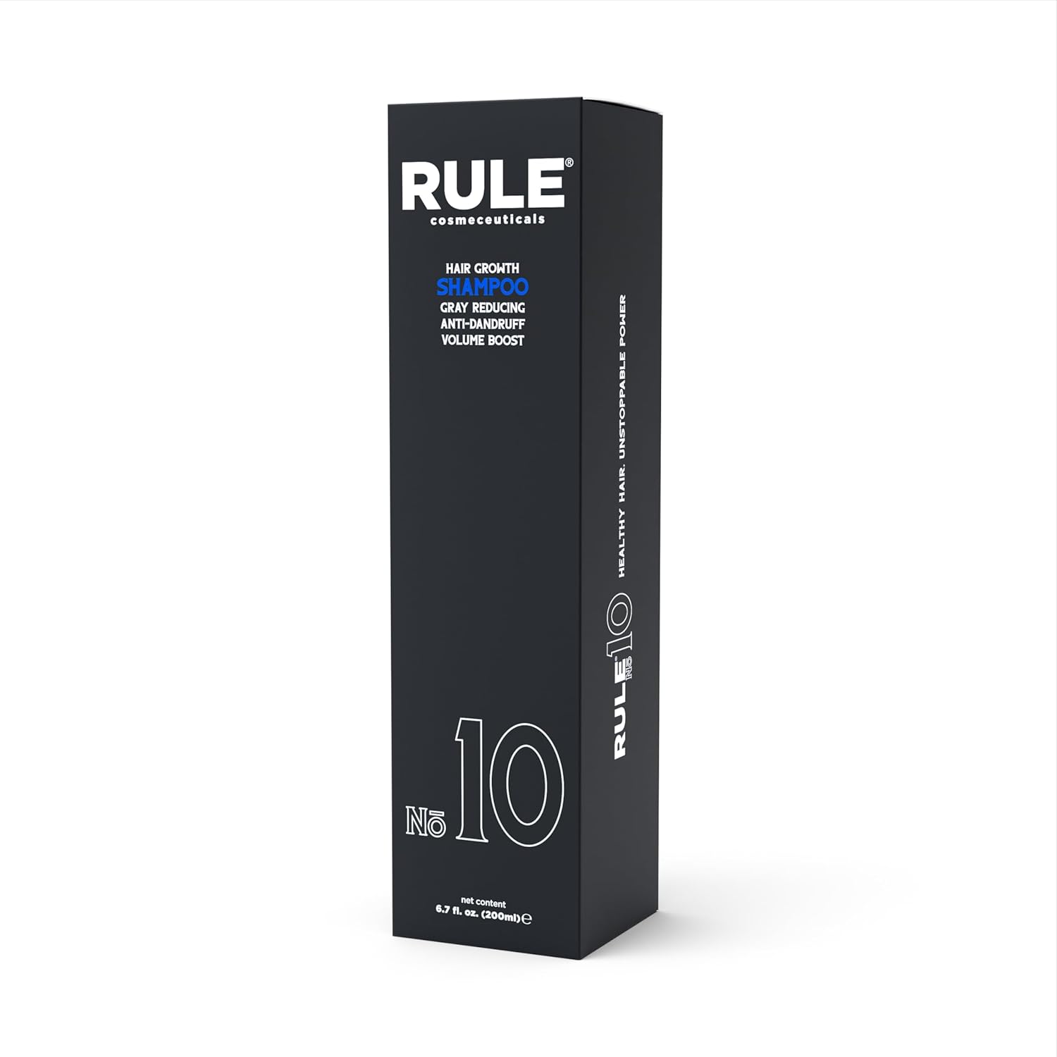 RULE No.10 Grey Reducing Anti-dandruff Volume Boost for Men &Women, Gray Reverse Hair Loss Shampoo for Thinning Hair, Natural DHT Blocker, Hair Thickening Shampoo for Thicker Fuller Hair 6.7oz - Image 6