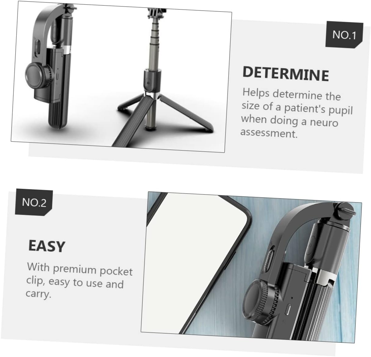 POPETPOP Phone Video Stabilizer Multipurpose Cell Phone Gimbal Stabilizer Focusing Rack Retractable Cellphone Tripod for