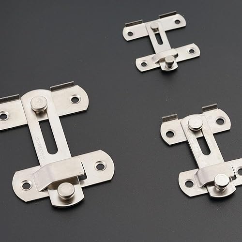 Miniatura 2 de 1 pestillo de acero inoxidable, pestillo de cerradura de puerta, 3.94 x 2.76 pulgadas1.97 x 2.76 pulgadas1.89 x 1.89 pulgadas, pestillo de puerta de