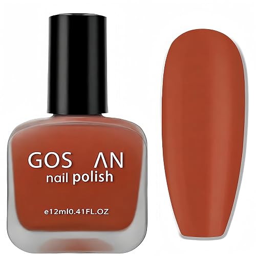 NovaCharm Terracotta Matte Nail Polish, Quick Dry Air Dry Lacquer,