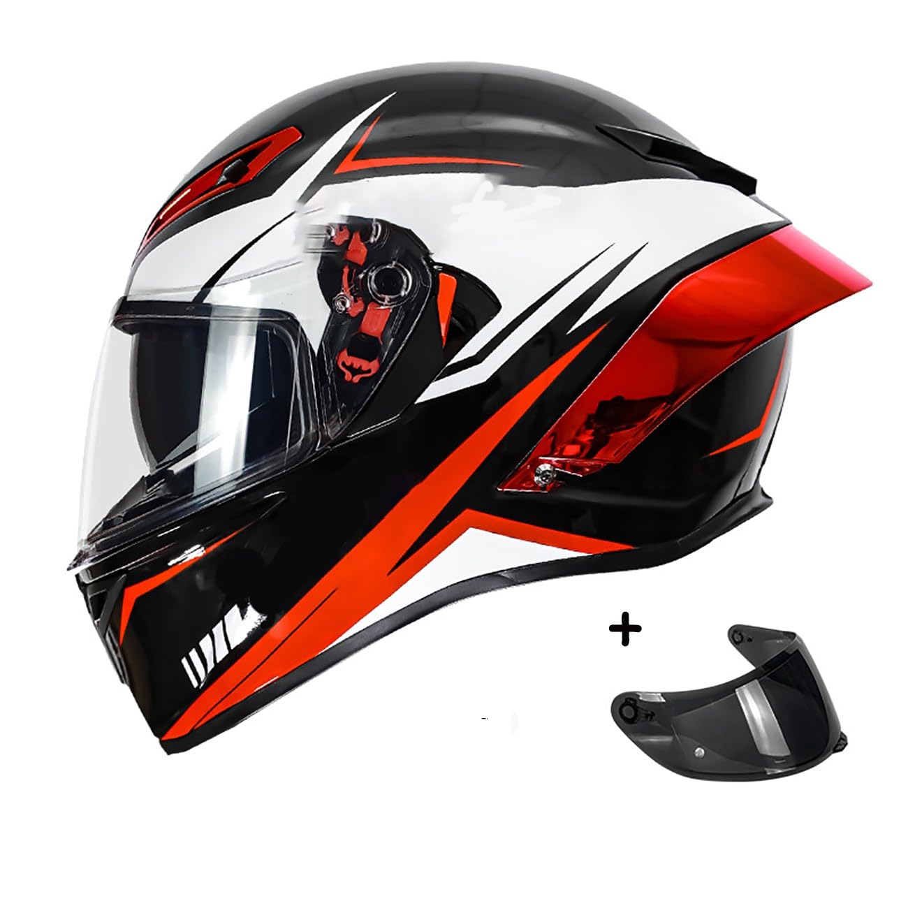 Certificazione Dot/ECECasco Moto con Occhiali Casco Moto integrale Aperto Casco Unisex Casco Moto integrale Sicurezza rinforzata e Traspirante Vale la pena acquistare