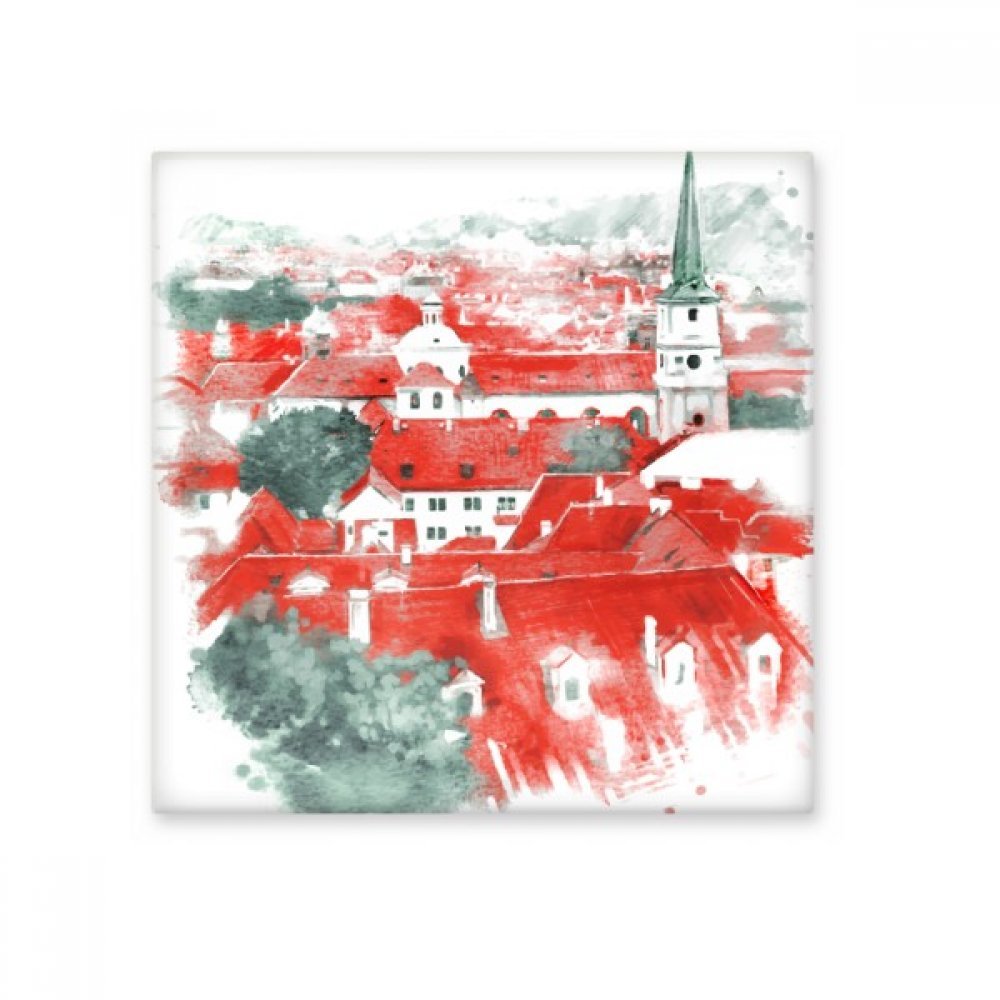 Carreaux Medium en céramique haut de gamme effet aquarelle rouge toit de Russie