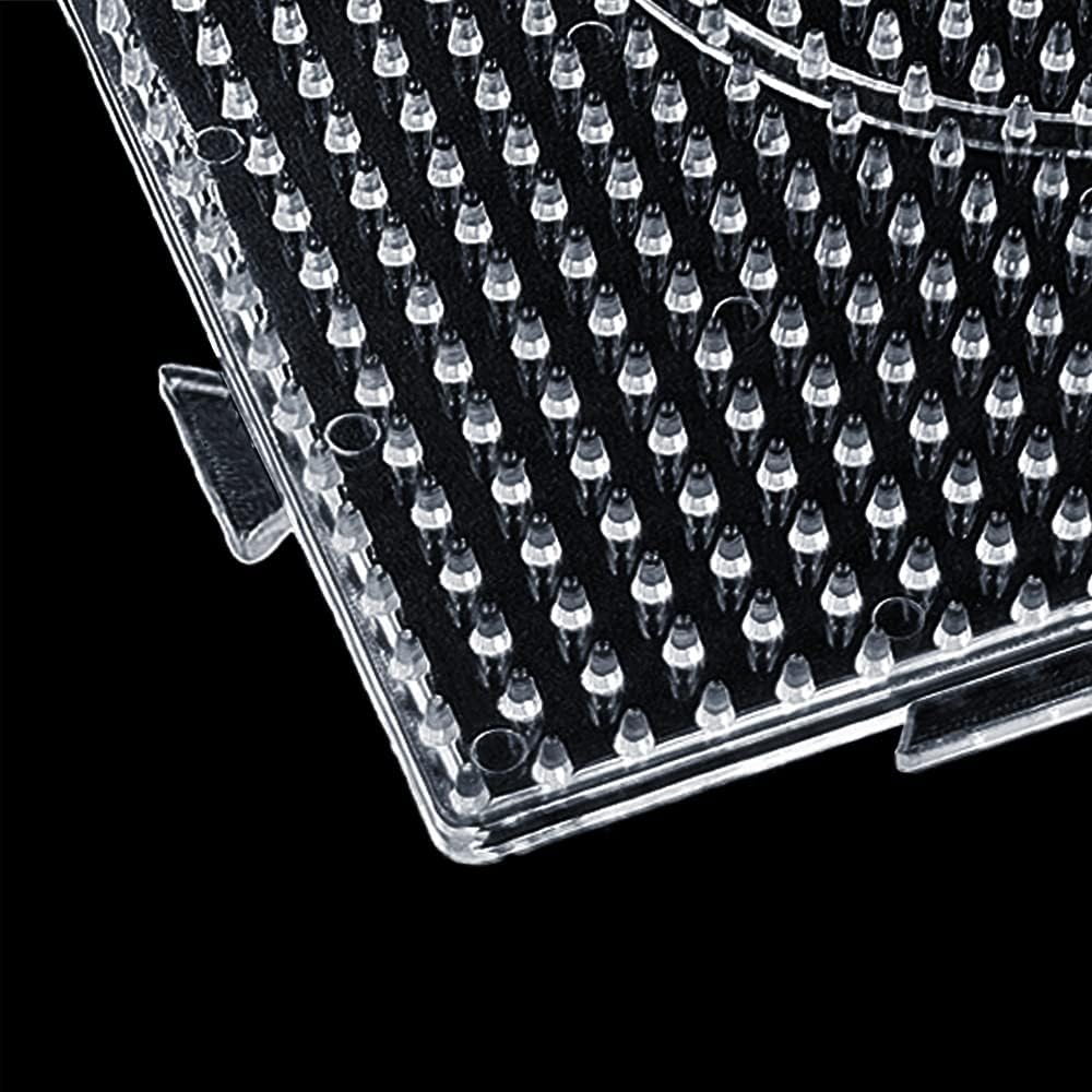 Fuse Beads Boards 5mm Large Clear Plastic Pegboards for Kids Craft Beads 4 PCS