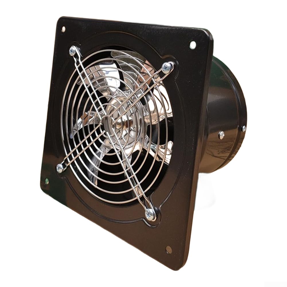 Ventola di scarico da 6 pollici, motore in rame da 40 W, efficiente (nero) | Dual Flow, estrazione/alimentazione, controllo touch, rimuove fumo/odori, flusso d'aria fresca