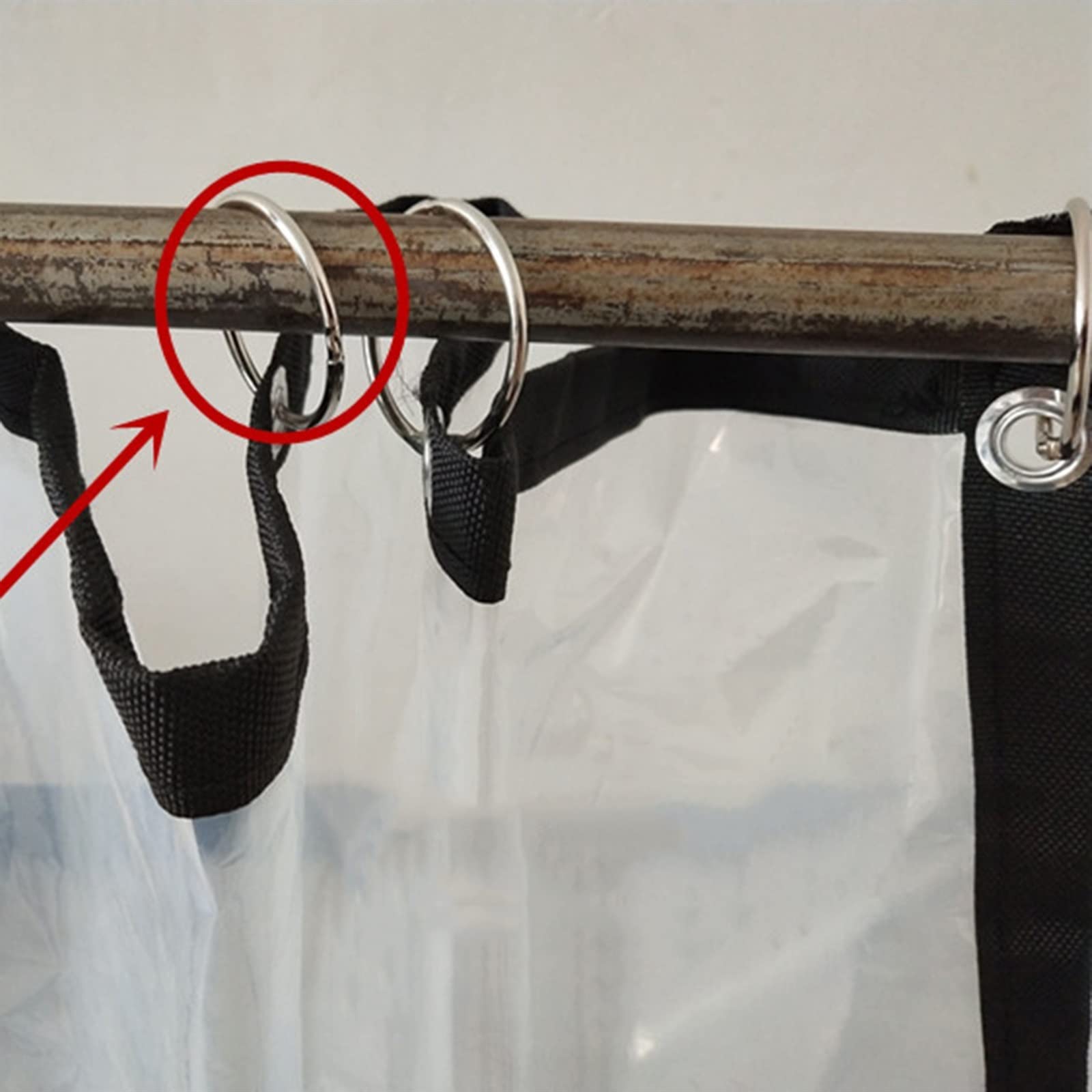 Zewnętrzne płócienne panele boczne do ogrodu, na patio, werandę, wodoodporna, izolacja termiczna, plandeka z oczkami, 5 x 2,5 m, idealne dla prywatności i ochrony