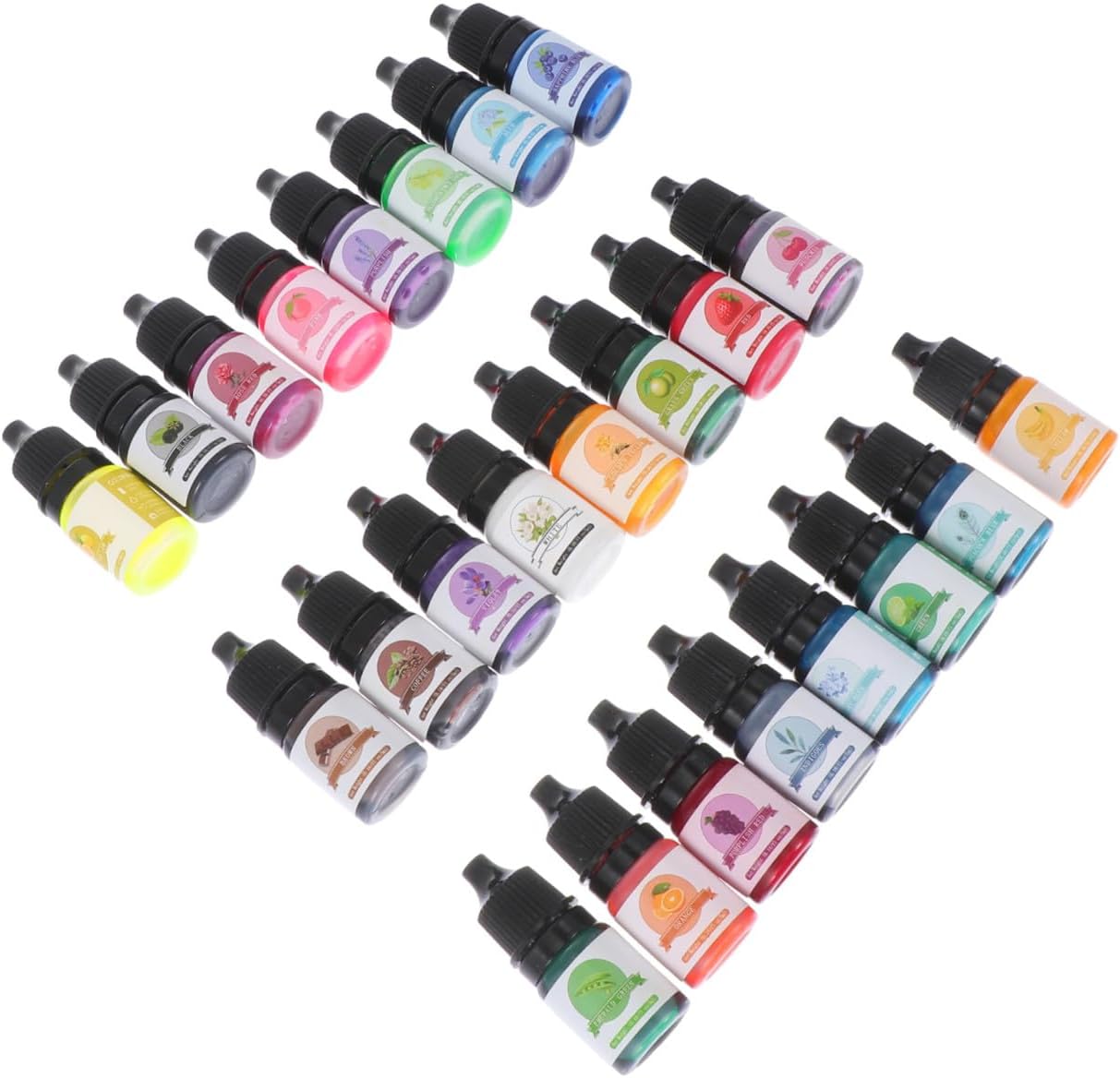 24pcs Oily Concentrate Resin Colorant for Craft High Saturation Epoxy Pigment for Soap Candle and Jewelry Making Non- Dyes for Creative Projects