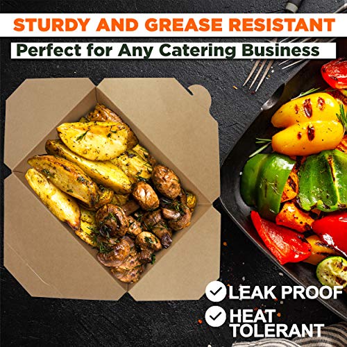 image for Fit Meal Prep 48 oz To Go Boxes, Paper Take Out Containers, Lunch Meal