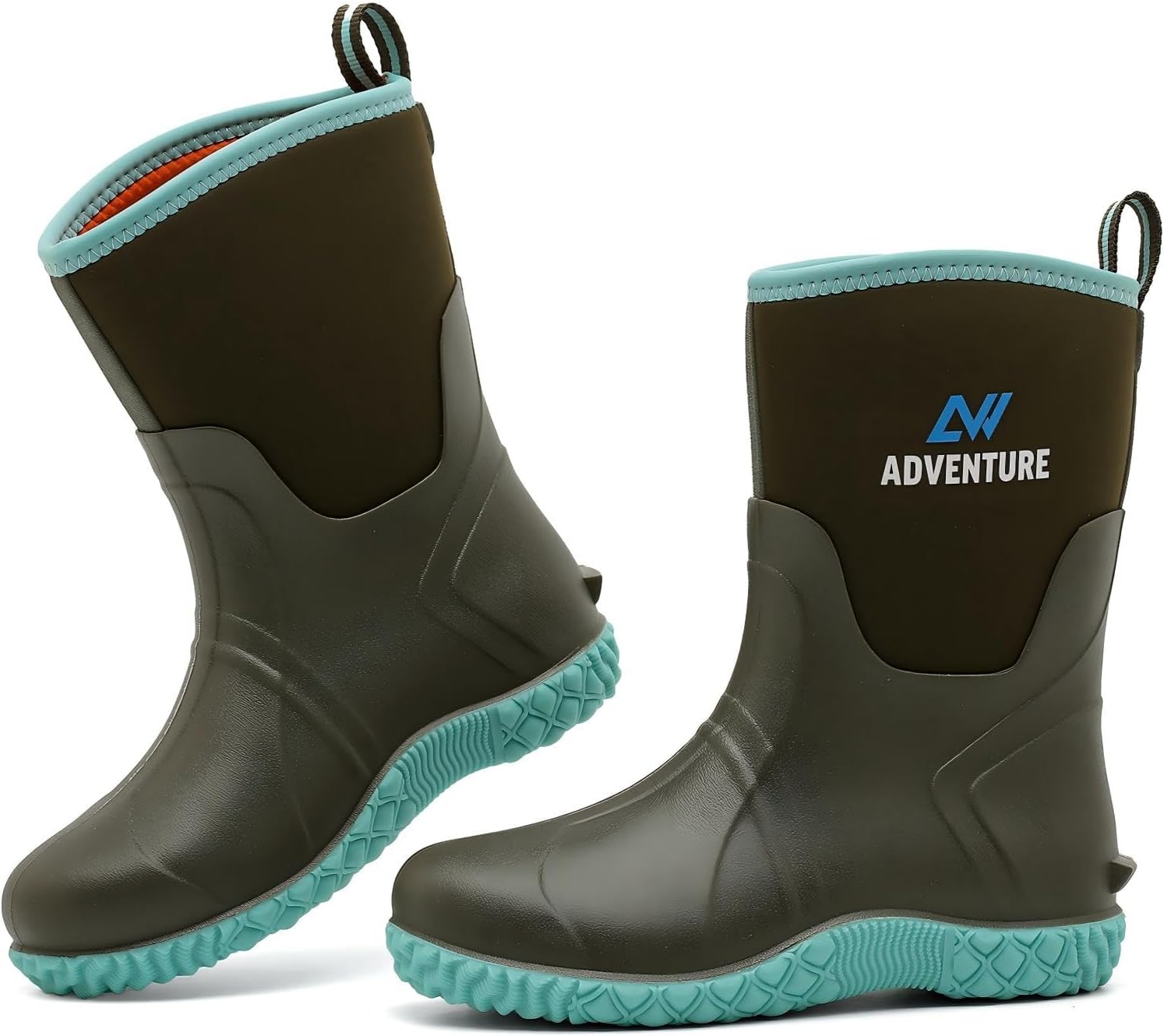 Women’s Rain Boots Waterproof Rubber Boots Garden Mid Calf Work Mud Boots