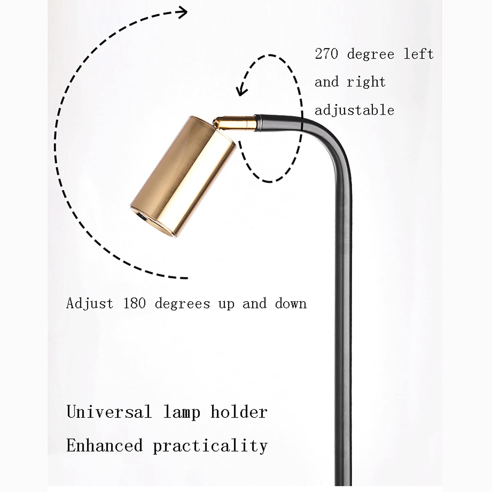 Lampada da Terra Task Dimmable & Lettura Lampada da Terra LED - Luminoso Moderno Moderno Luce Indipendente - per Ufficio, Camera da Letto e Soggiorno - Robusto e Leggero Lampada a piantana