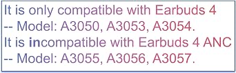 OEM A3050 A3053 A3054 استبدال سماعات الأذن اليسرى الواحدة لـ AirPod (الجيل الرابع)، جانب الأذن الأيسر الفردي فقط، متوافق مع علبة الشحن الأصلية AirPods 4 A3058 (ليس لإصدار ANC)
