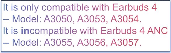 OEM A3050 A3053 A3054 استبدال سماعات الأذن اليسرى الواحدة لـ AirPod (الجيل الرابع)، جانب الأذن الأيسر الفردي فقط، متوافق مع علبة الشحن الأصلية AirPods 4 A3058 (ليس لإصدار ANC)