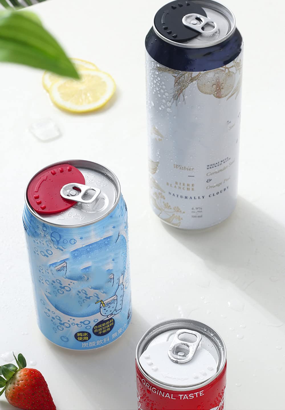 8x Getränkedosen-Verschluss - Wiederverwendbare Deckel Für Bier & Limo Dosen