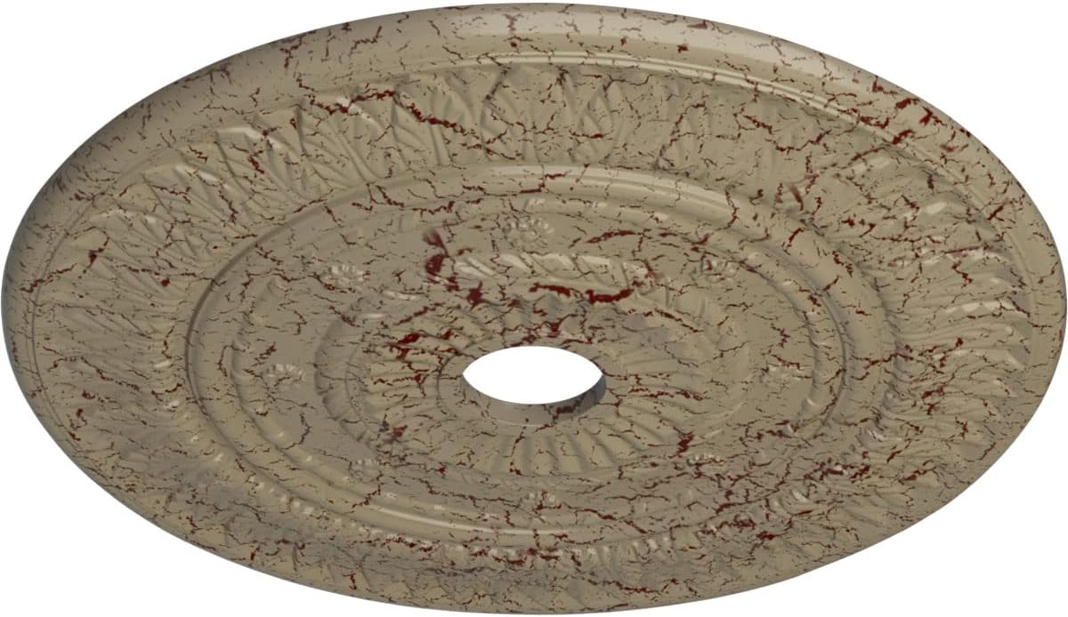 Ekena Millwork CM26LFGDC Leaf Ceiling Medallion, Gobi Desert Crackle, 26-3/4" x 3-5/8" x 1-1/8"