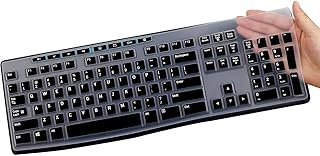 Keyboard Cover for K270 Wireless Keyboard, Logitech MK295 MK275 MK270 Wireless Keyboard Cover, Logitech K200 K260 K270 MK200 MK260 K270 K275 K295 Keyboard Cover Skin Protector -Black