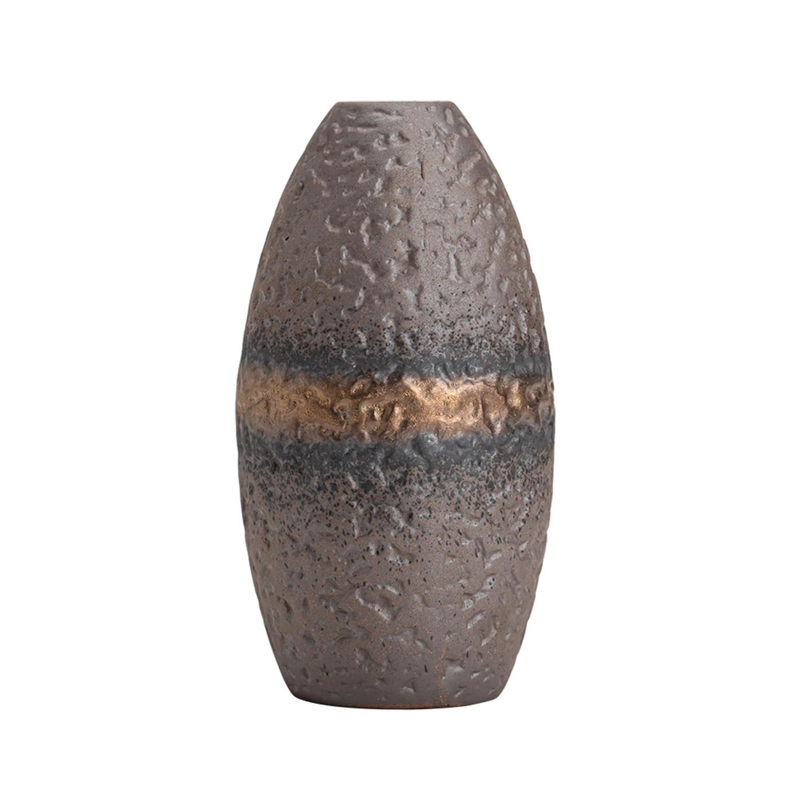 Vase Coarse Pottery Small Vase, Living Room Dining Table, Hydroponic Flower Set, Home Decoration Ornament(Color 3)