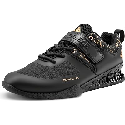 MANUEKLEAR Weight Lifting Shoes Men, Professional Training Weightlifting Shoes, Squat Shoes for Powerlifting with Rubber Non-Slip Sole