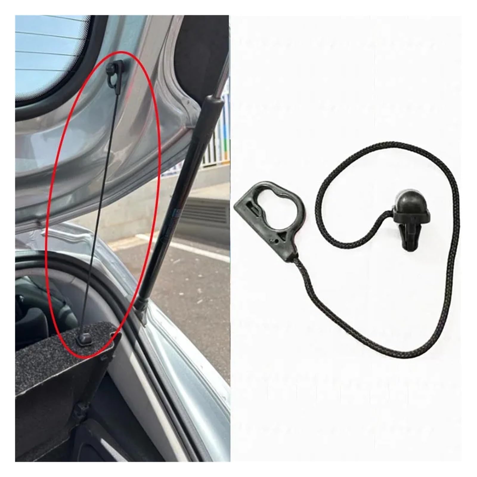 CordóN Bandeja Maletero Compatible con Opel para Corsa D 2007-2015 para Corsa E 2015-2025 Correa De Cuerda para Estante Interior Trasero De Coche De 5 Puertas 13367836 1/2X(2X)