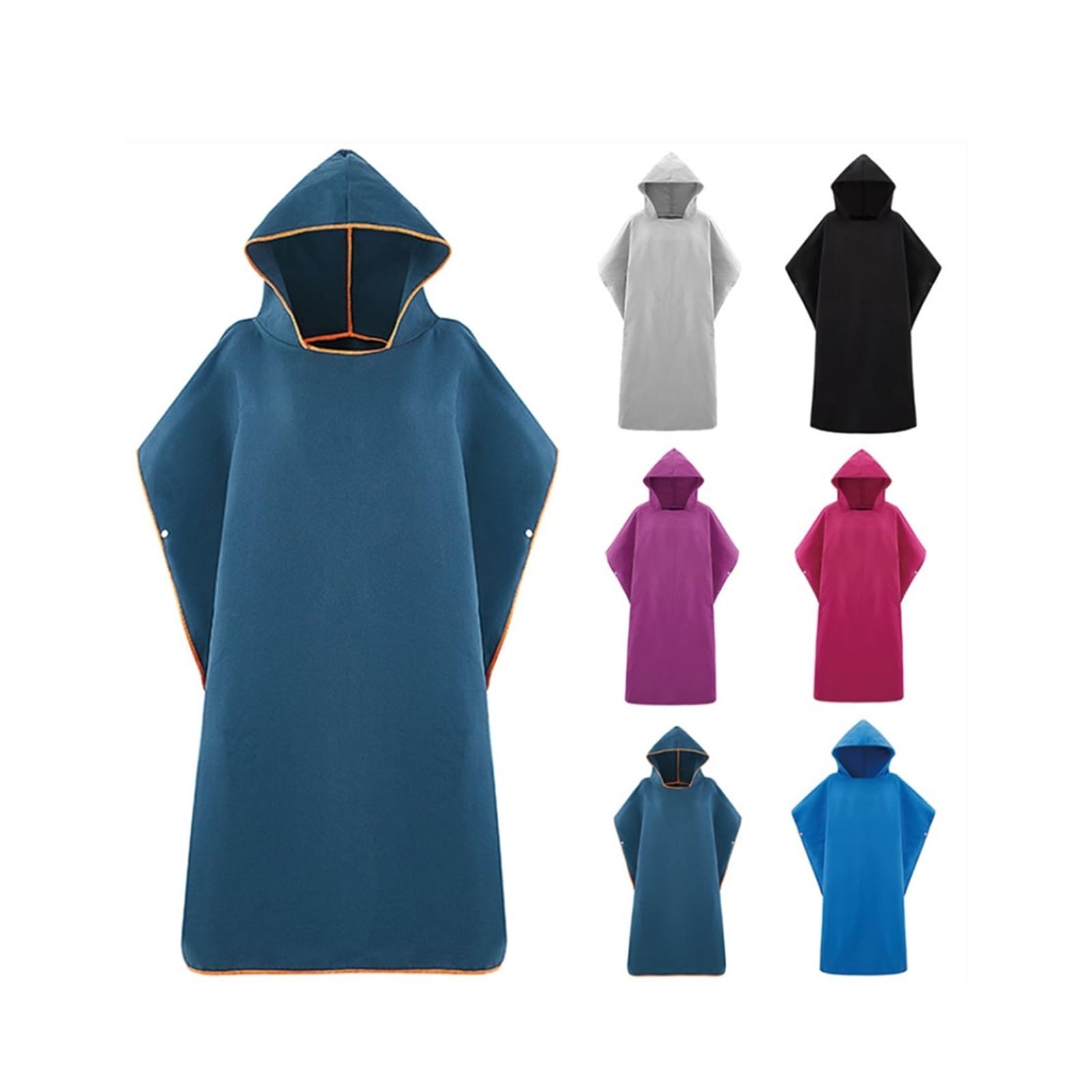 Poncho de Surf, Toalla cambiante con Capucha, Manta de Playa de Microfibra, Toalla de baño, Toalla de baño, Traje de Neopreno, Poncho de Playa(Yellow)