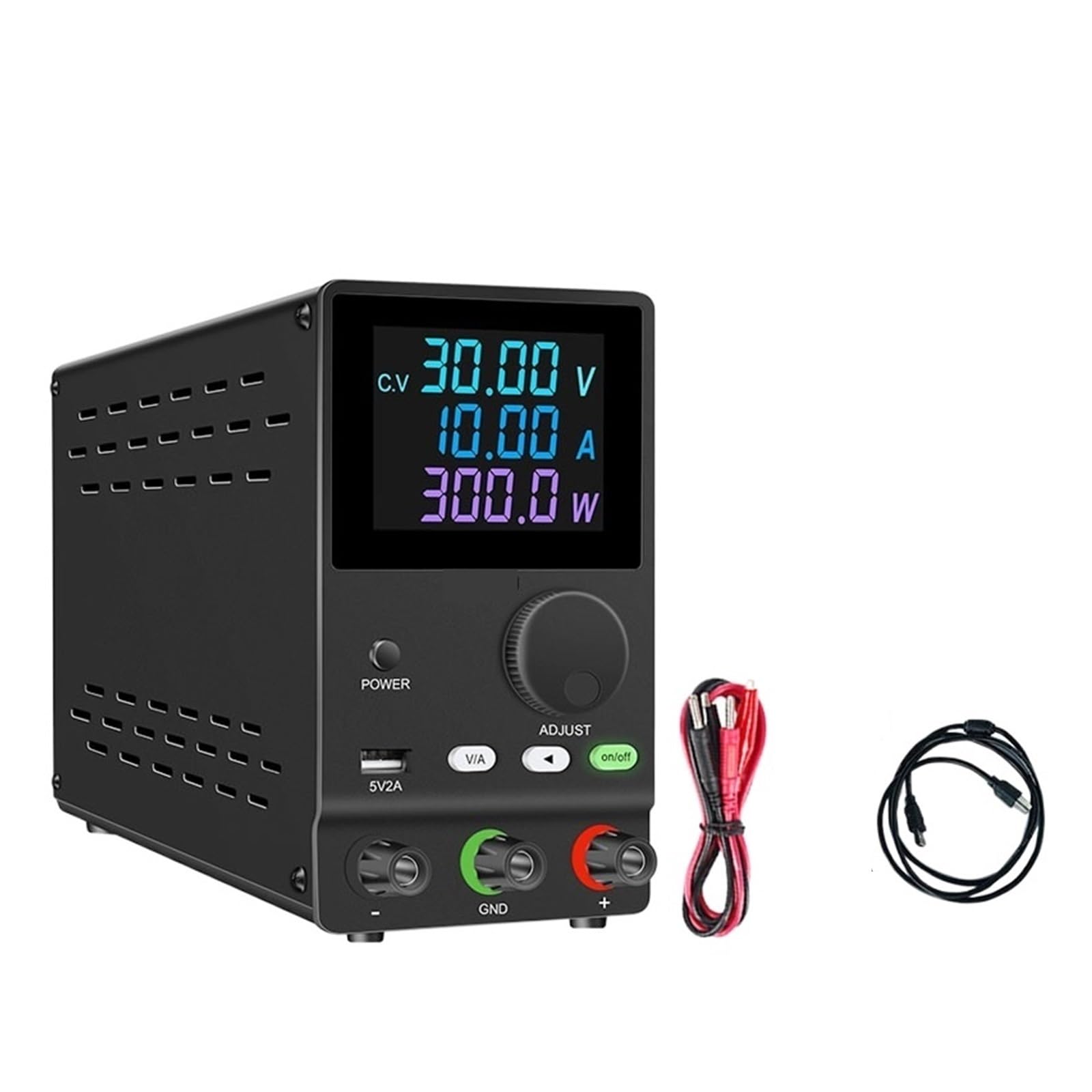 Regulador de voltaje ajustable CC contra cortocircuitos en laboratorio