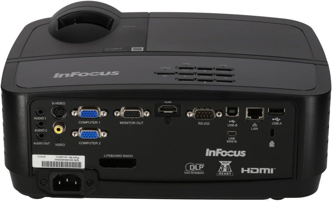 InFocus IN126STa WXGA Short Throw Projector, 3300 Lumens, HDMI, LAN, Wireless-ready