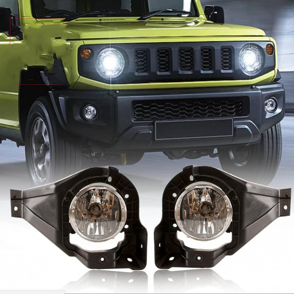 Clear Fog Lights Lamps Replacement For Suzuki JIMNY 2018-2020 Front Bumper Fog Lights Driving Lamps assembly kit (one Pair)
