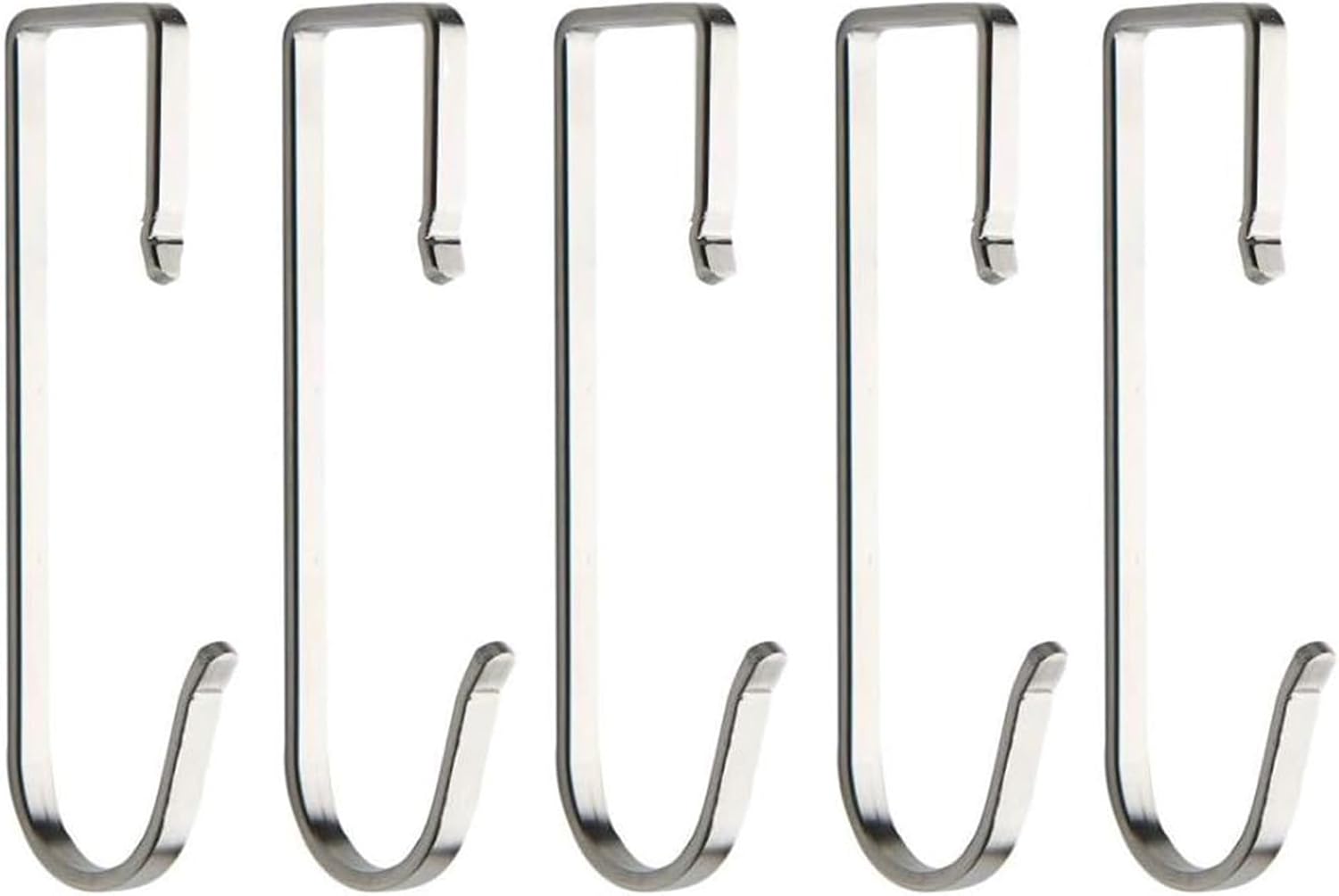 5Pcs Square Hooks, Stainless Steel Universal Hook, Utility Metal Hooks, Small Hanger for Home Kitchen Bathroom Bedroom Garden Office Hanging Pan Cup Pot Coat Bag Keys Plants, Under Racks