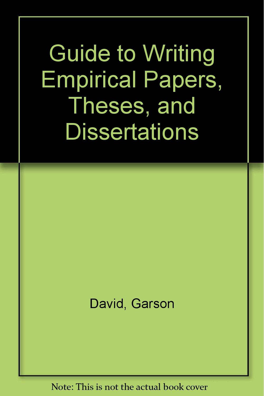 Buy Guide to Writing Empirical Papers, Theses, and Dissertations — BookShops.in