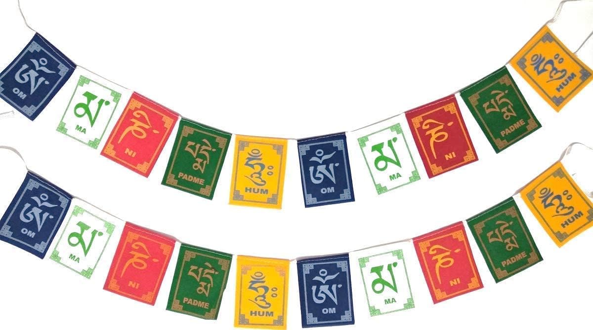 tibetan prayer flag for car | peace mantra leh ladakh flag for car | home decoration prayer tibetan flag | om mani padme hum | multicolour
