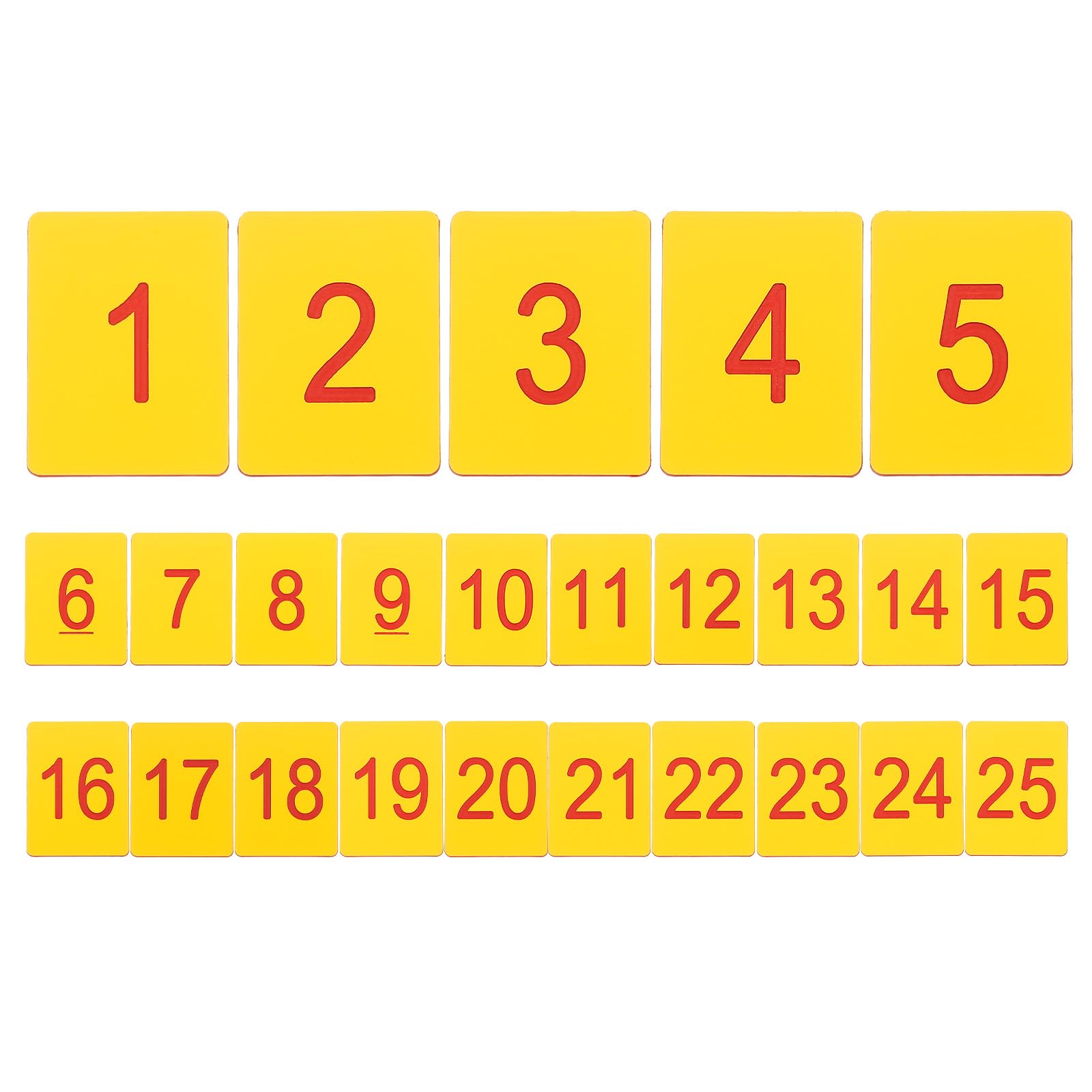 PATIKIL 25PCS Rectangle Number Tags 1-25