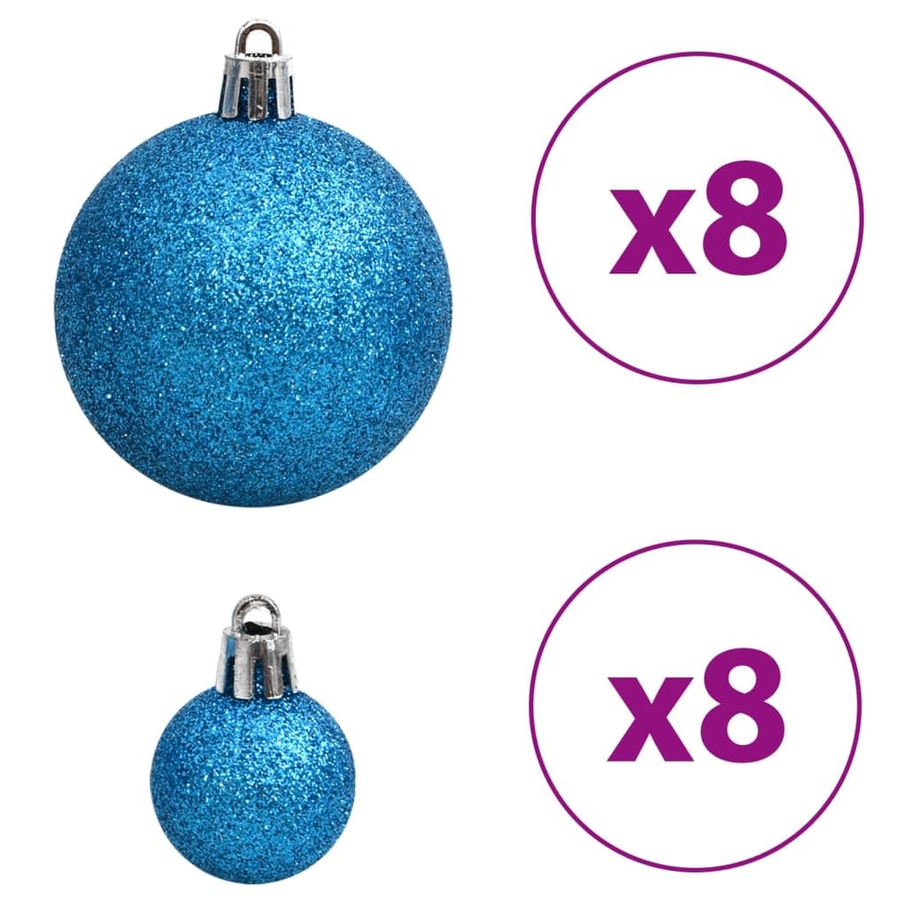 SePkus Christbaumkugeln zum Aufhängen, Weihnachtskugeln, 100 Stück, Blau und Silber, 3/4/6 cm, Christbaumschmuck-Set oder Weihnachtsbaum, Zuhause, Haus, Bar, Party
