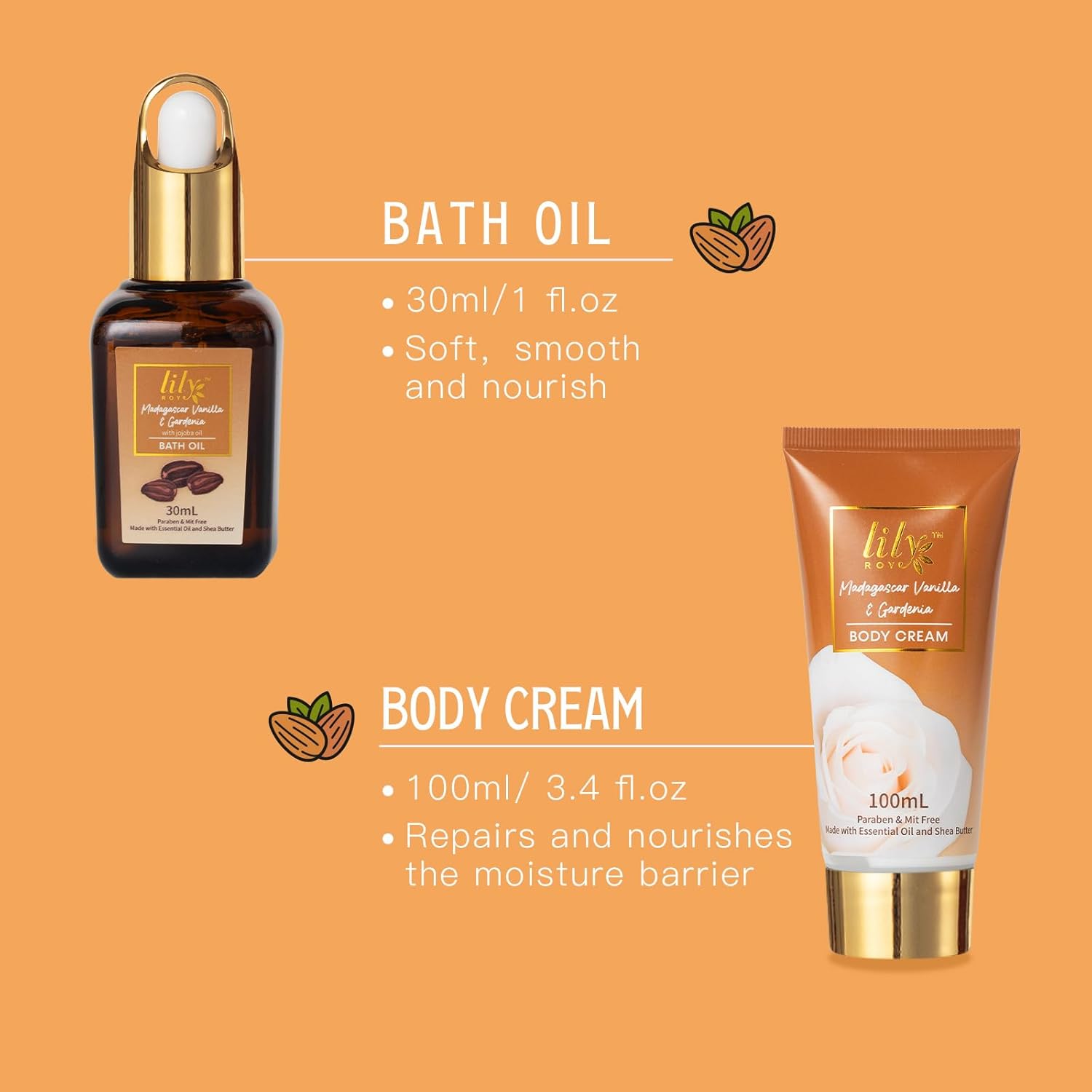 Valentines Day Gifts for Women - 10-Piece Honey Almond Bath and Body Gift Set for Women Spa Gift Basket Self Care Kit | Mothers Day, Birthday, Christmas Gifts, All Occasion Holiday Present - Image 6