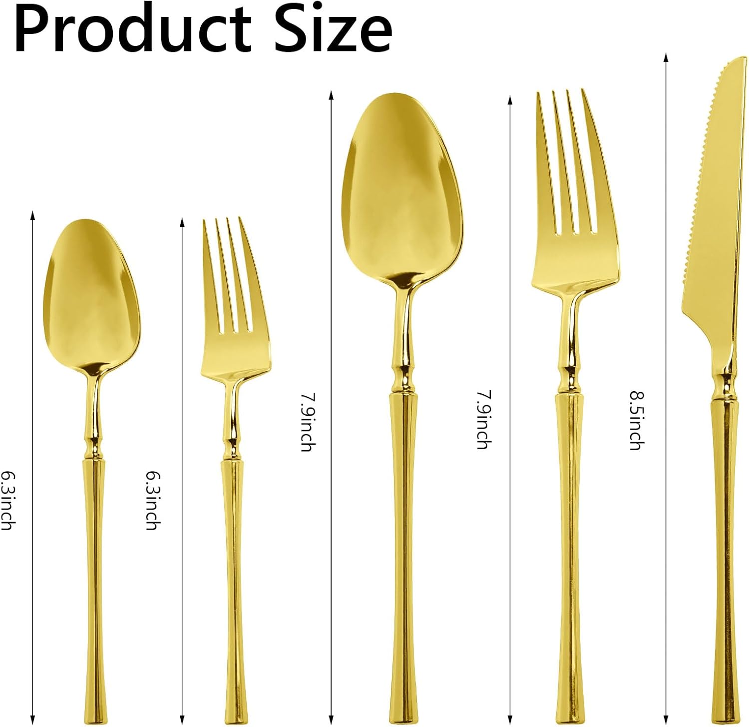 200pcs Gold Plastic Silverware Set, Disposable Heavy Duty Golden Plastic Cutlery Set Include 80 Forks, 80 Spoons, 40 Knives for Party, Wedding, Birthday, Catering, Dinner
