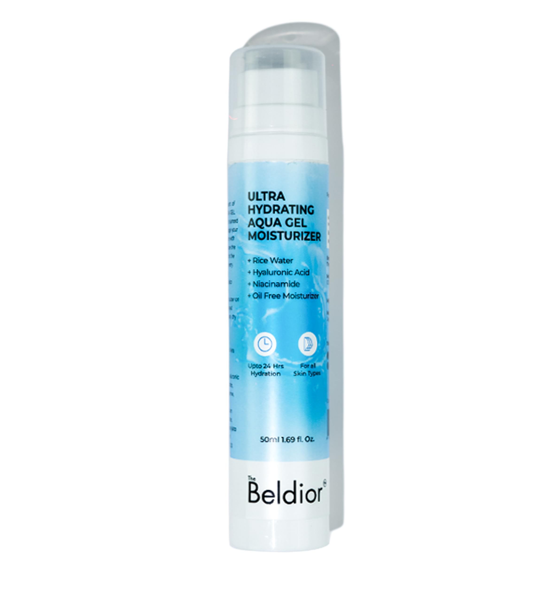 Beldior Aqua Gel Moisturizer for Glass Skin Glow – Rice Water, Hyaluronic Acid, Niacinamide