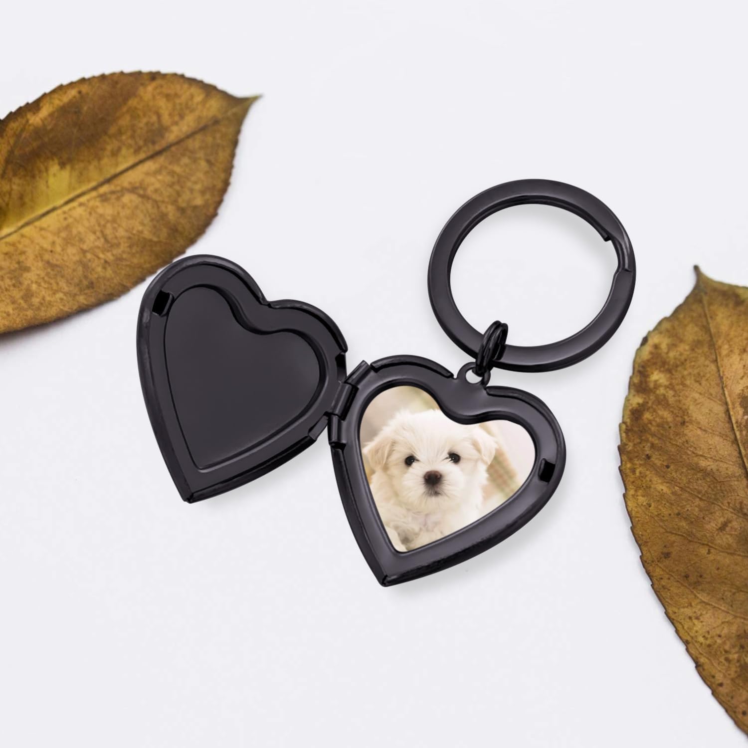 PHOCKSIN Silver Heart Locket Keychains for Women Gold Heart Photo Locket Key Chain Birthday Gifts for Women - Image 3