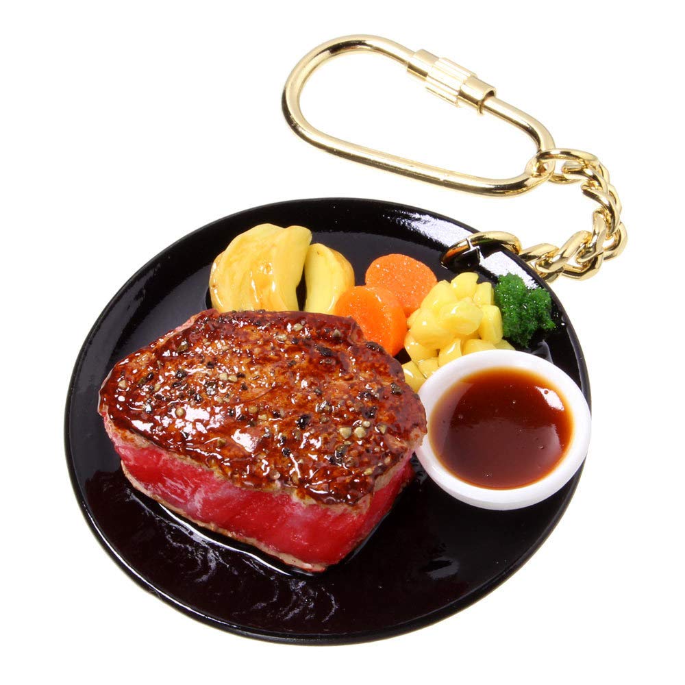 Amazon.co.jp: 食品サンプル屋さんのキーホルダー（厚切りステーキ