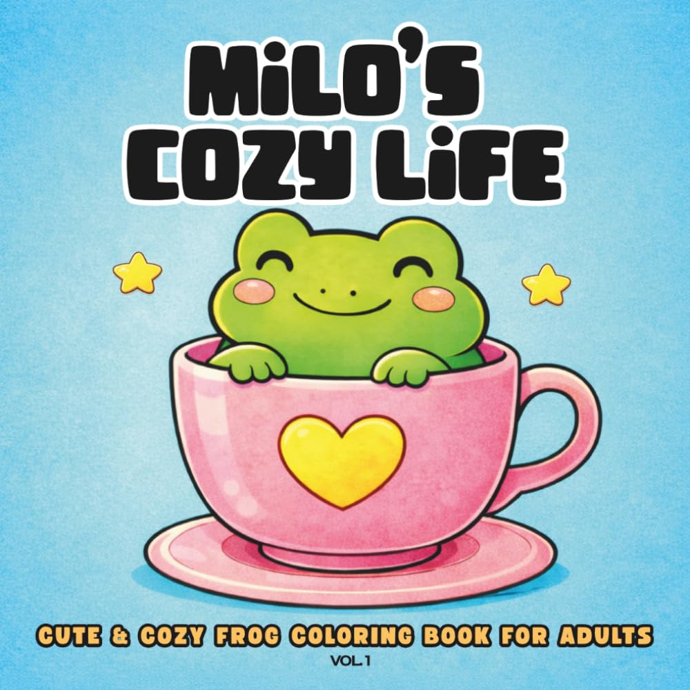 Milo’s Cozy Life: Relaxing Coloring Book for Adults with Cute Frogs, Stress Relief and Simple Cozy Scenes: A Cute and Calming Coloring Book with ... and Enjoy Cozy Moments (Milo’s Cozy World)